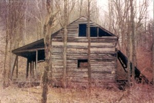 1780-1800 Log House before relocation.